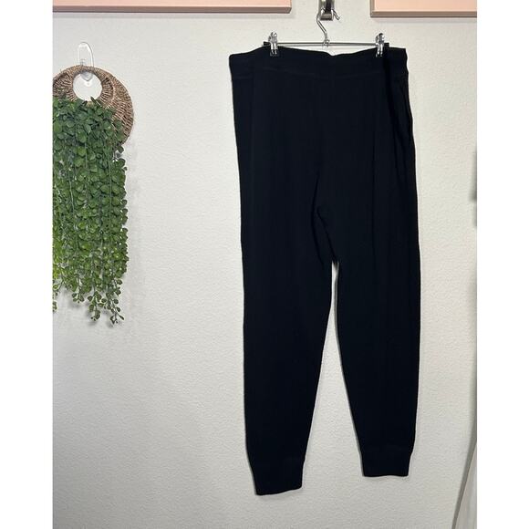 NEW Polo Ralph Lauren Black Wool-Cashmere Striped Sweatpant Size XL Quiet Luxury - Picture 5 of 10